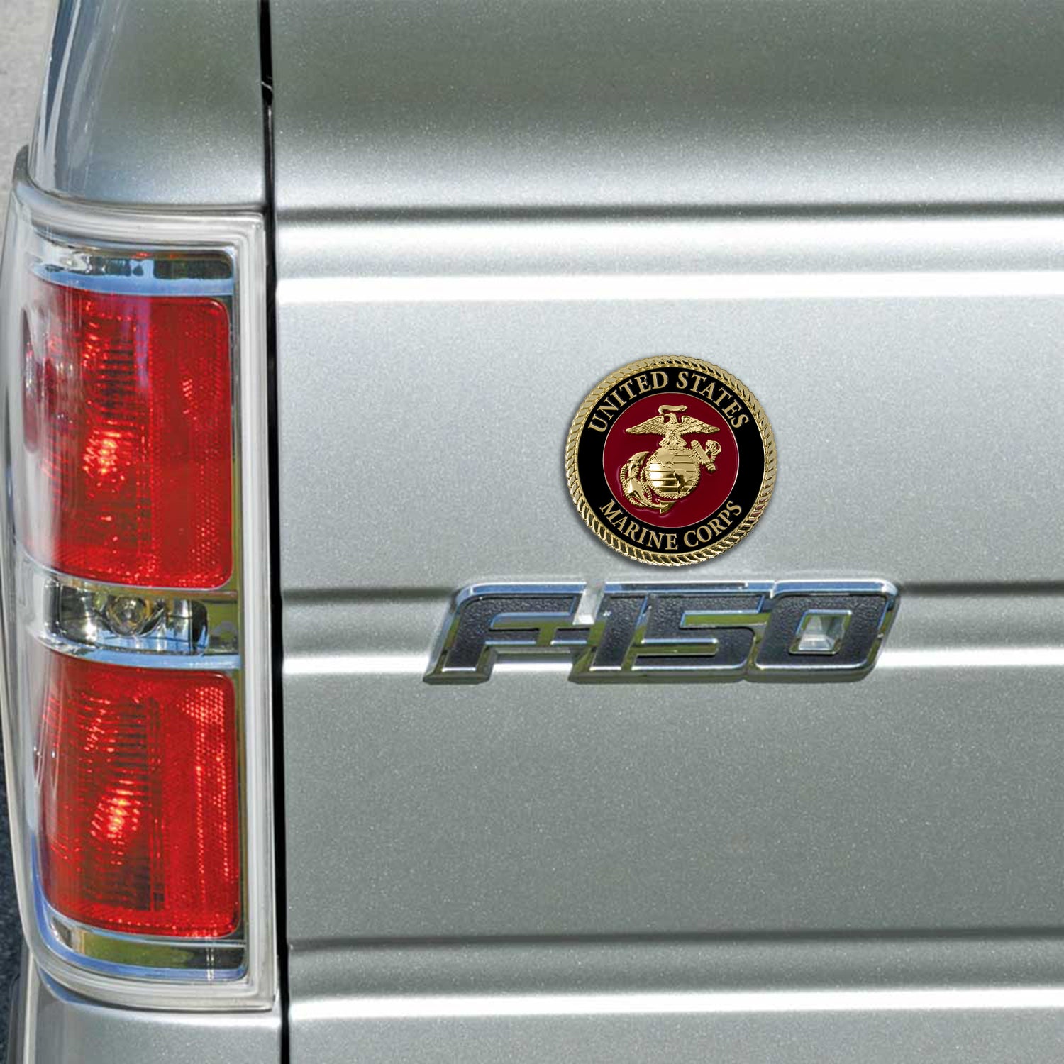 USMC Medallion 2.25 Inches Red and Gold