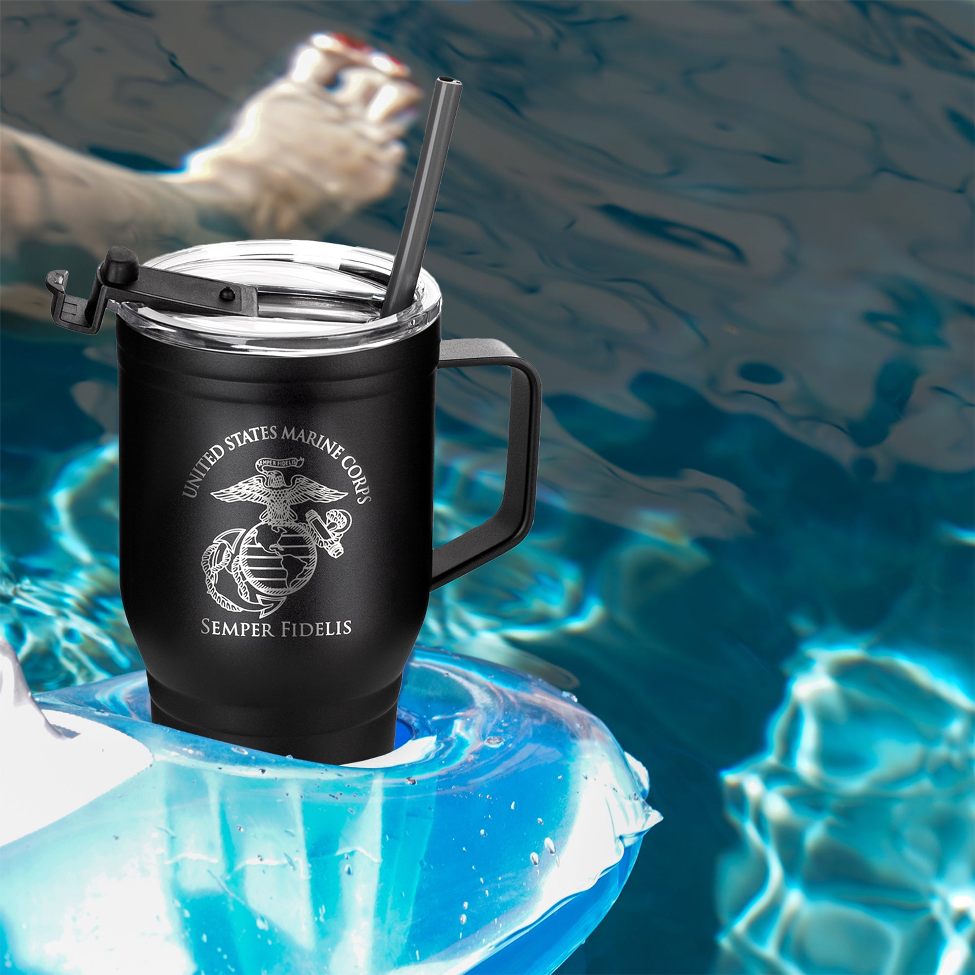 30 oz Insulated Stainless Steel Tumbler Travel Mug with Handle