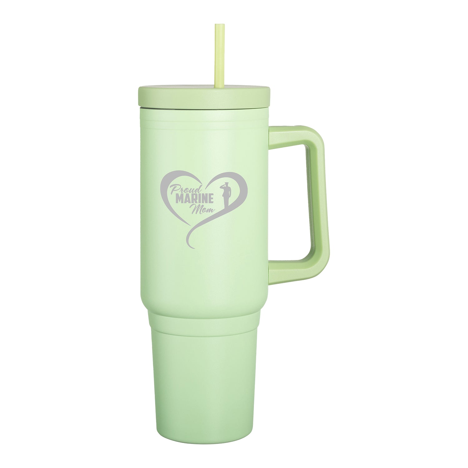 40oz Proud Marine Family Tumbler - Heart Design