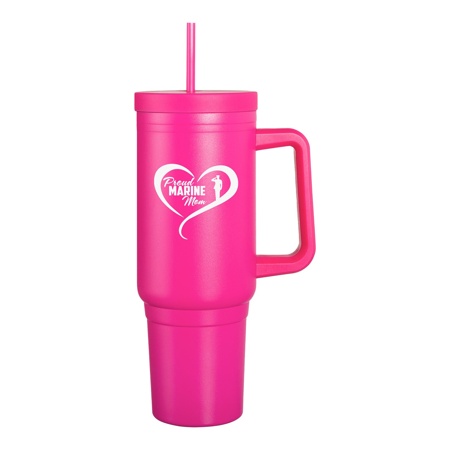 40oz Proud Marine Family Tumbler - Heart Design