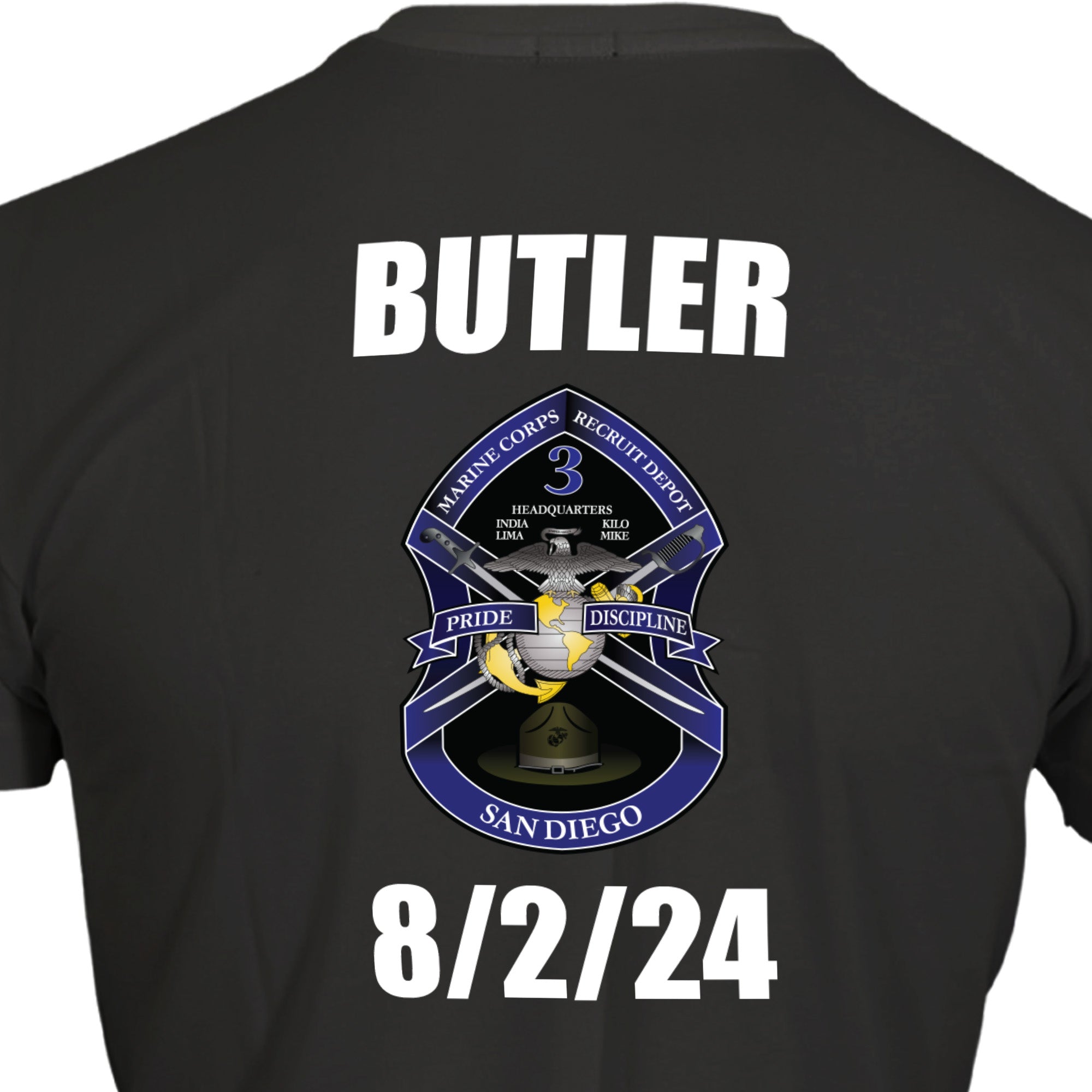 USMC "Sleep Tight America, My *Marine* Has Your Back" T-Shirt with Customizable Back