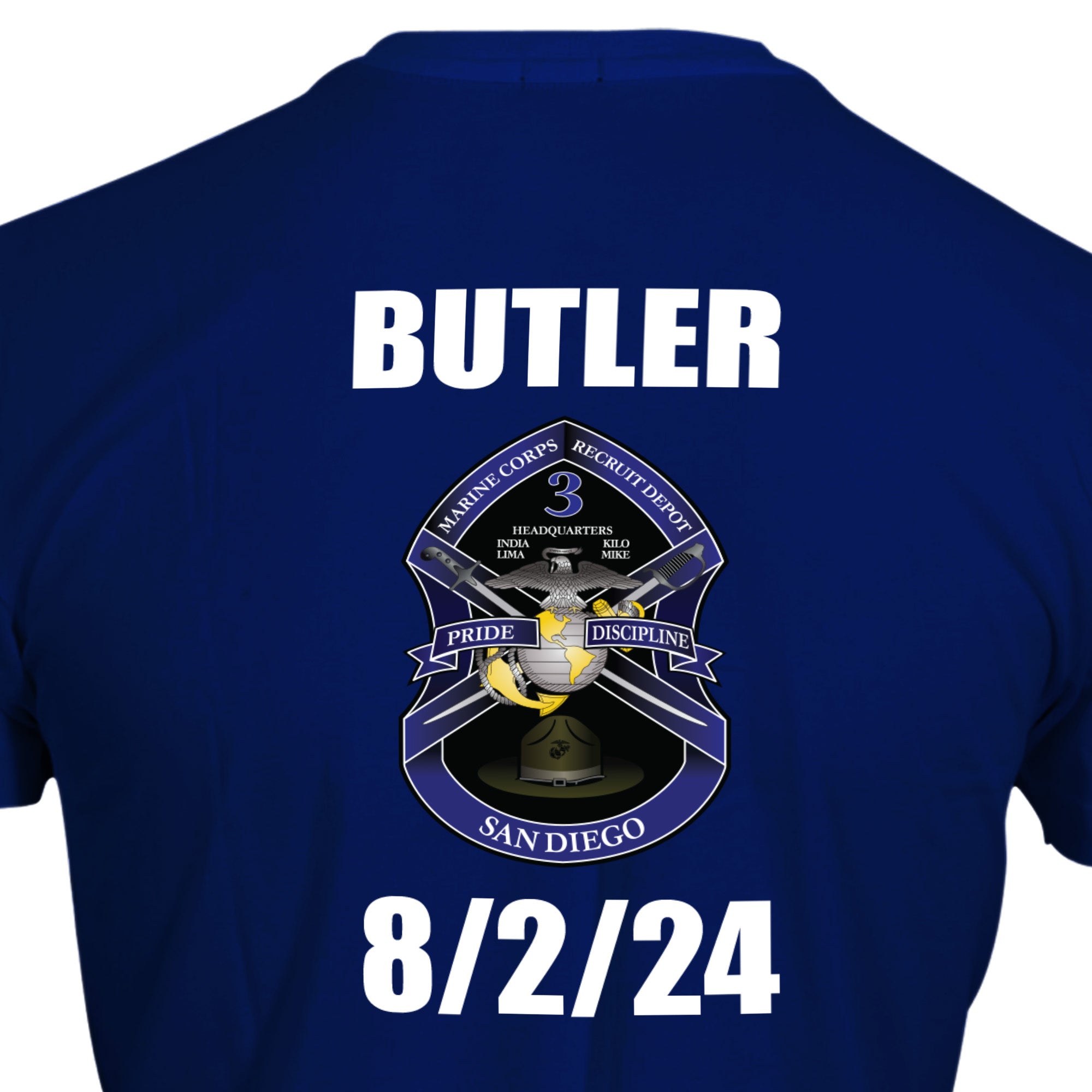 USMC "Sleep Tight America, My *Marine* Has Your Back" T-Shirt with Customizable Back