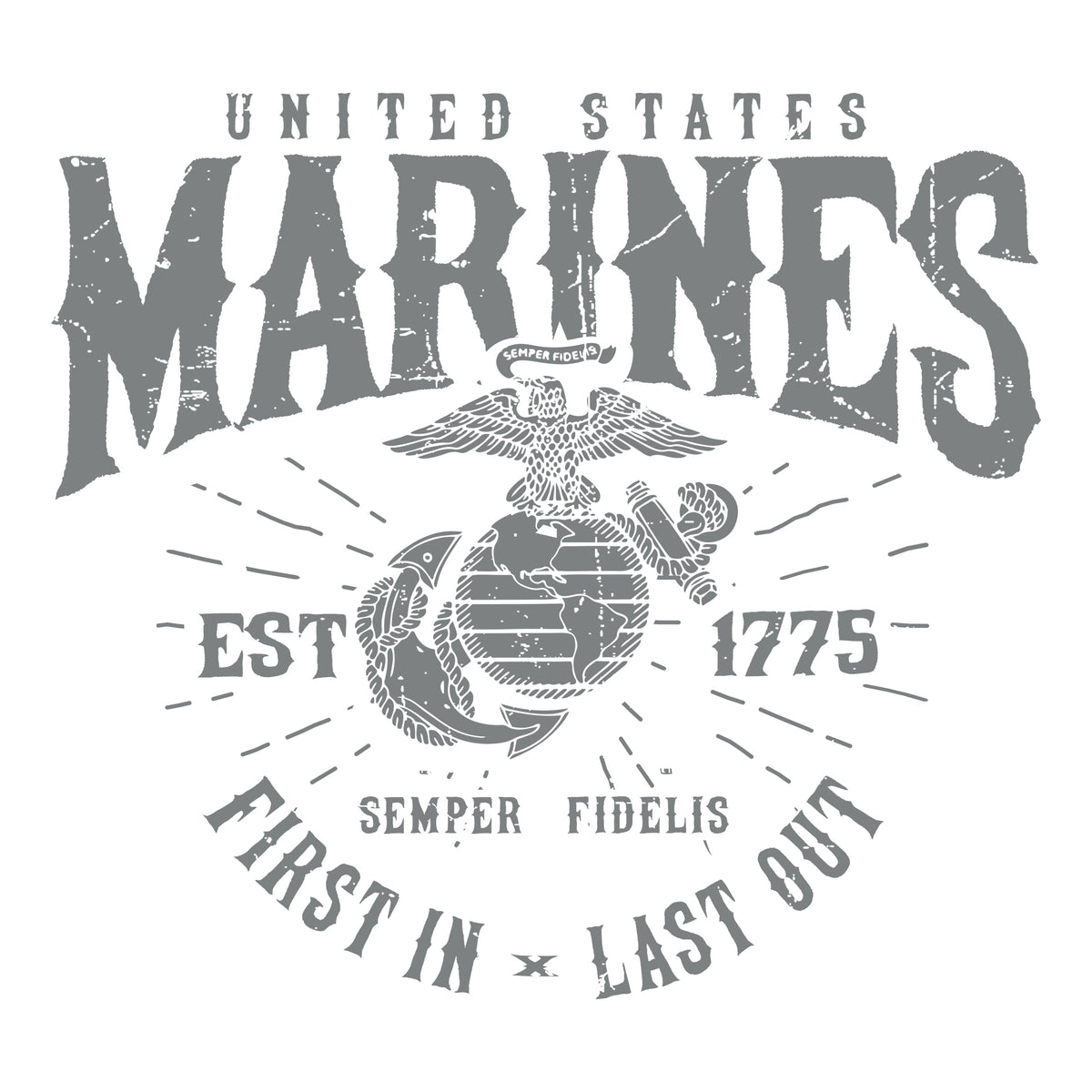Marines First In Last Out Artwork