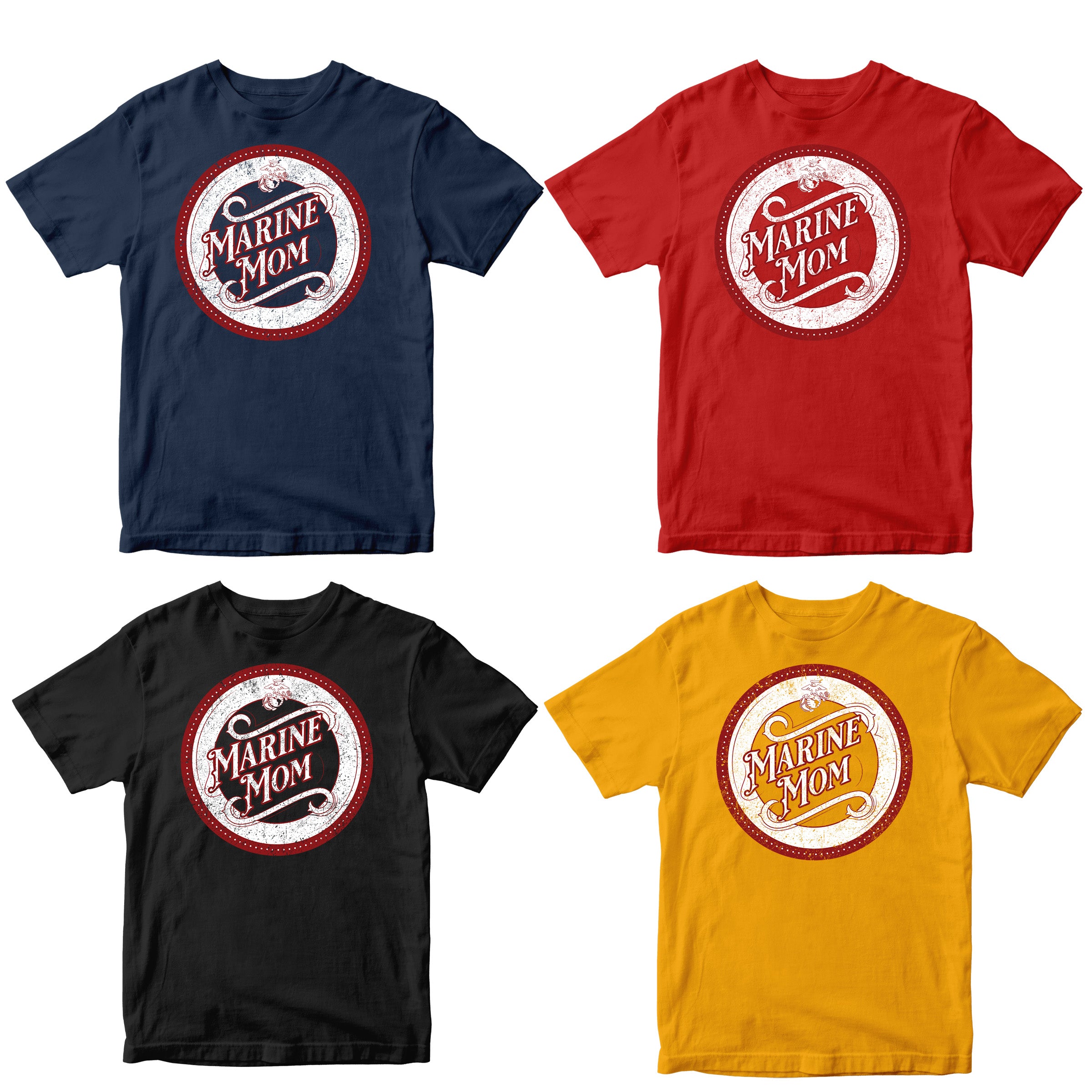 USMC Proud Mom/Dad T-Shirt with Customizable Back <br> MADE IN USA