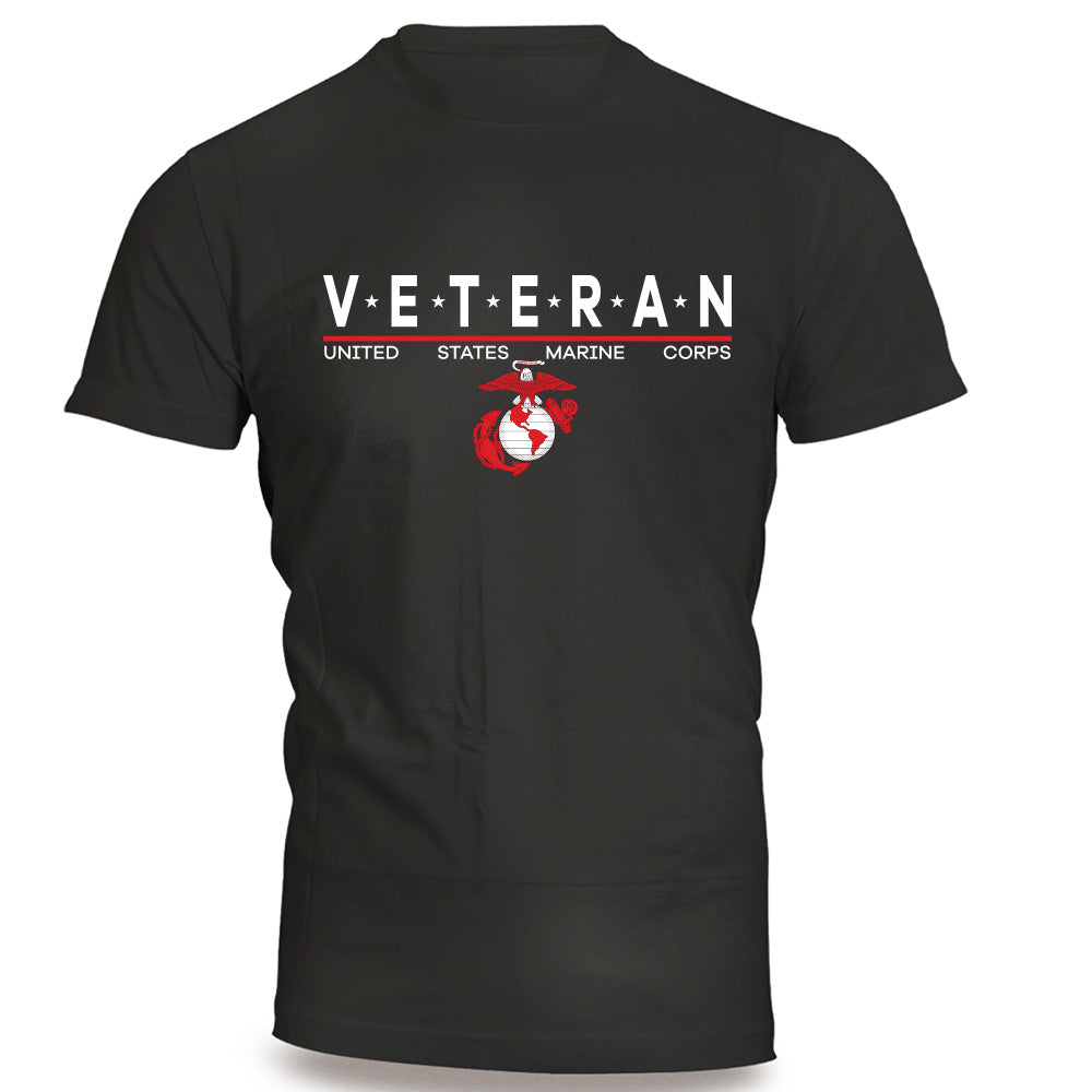 United States Marine Corps V*E*T*E*R*A*N T-Shirt-USMC Vet Shirt