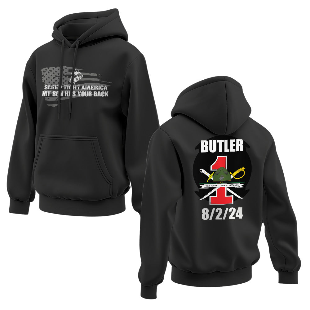 USMC Sleep Tight America, My *Marine* Has Your Back" Hoodie