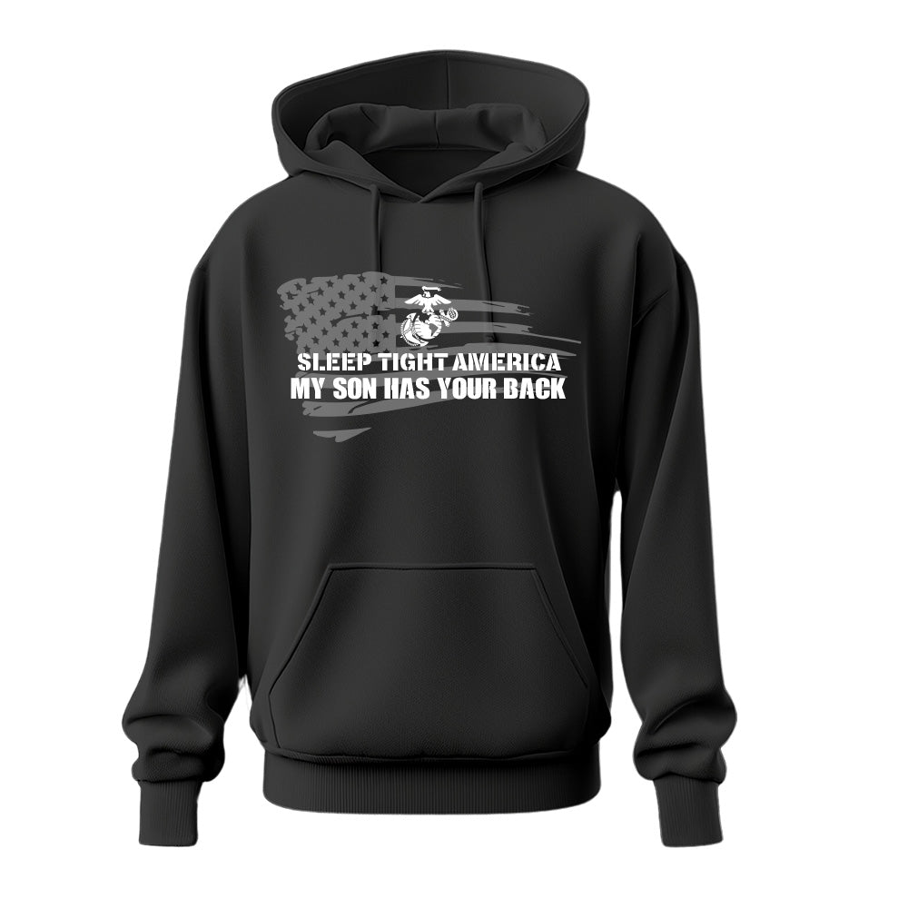 USMC Sleep Tight America, My *Marine* Has Your Back" Hoodie