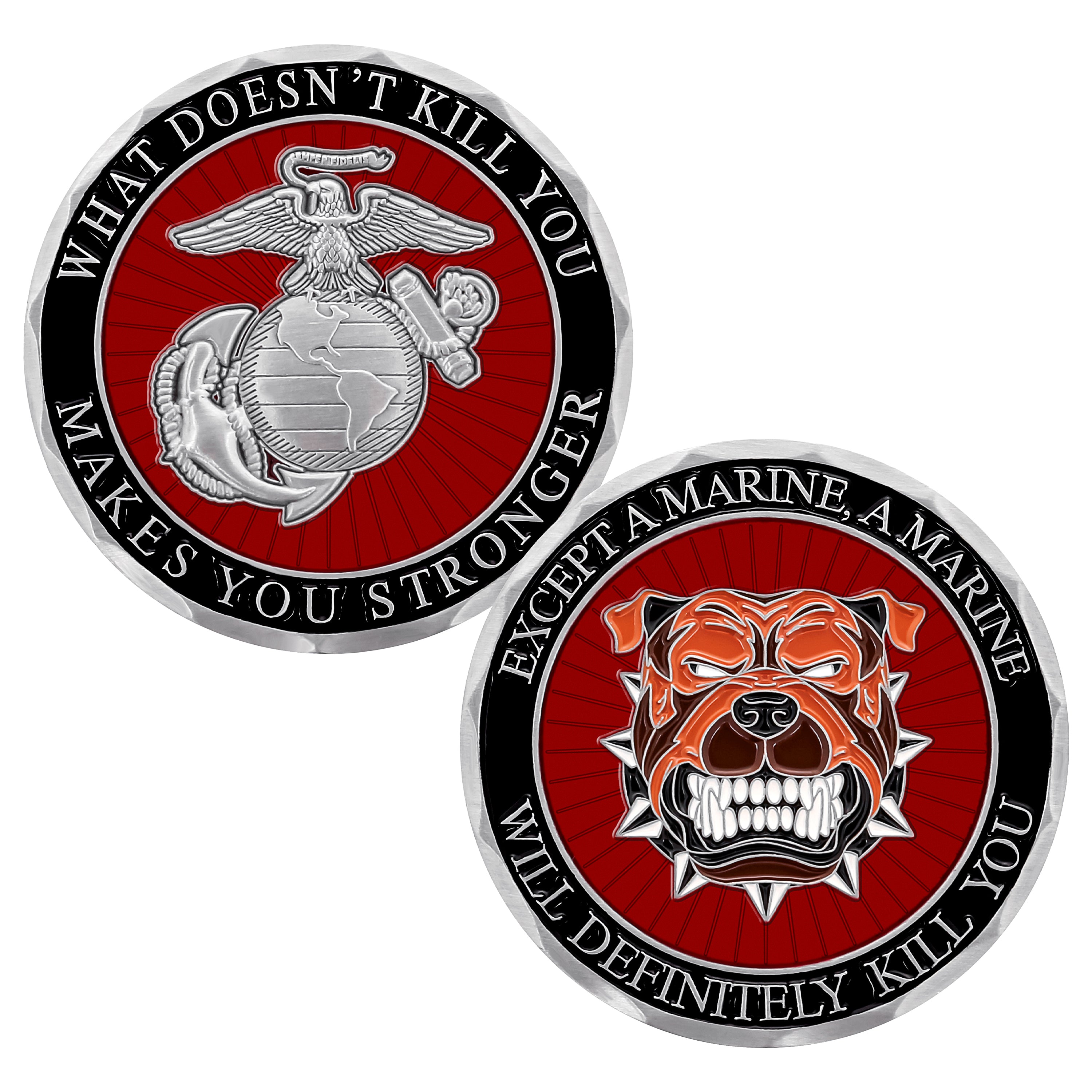 USMC What Doesn't Kill You Challenge Coin