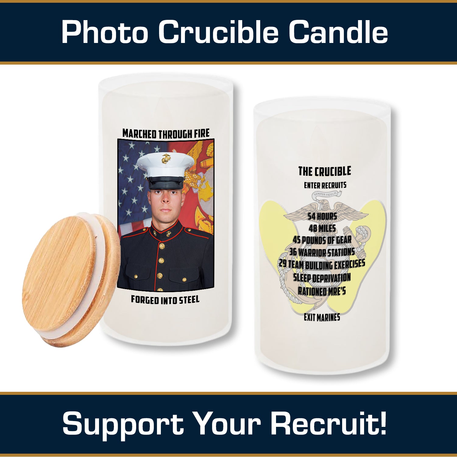 Crucible Candle with Crucible Challenge Coin