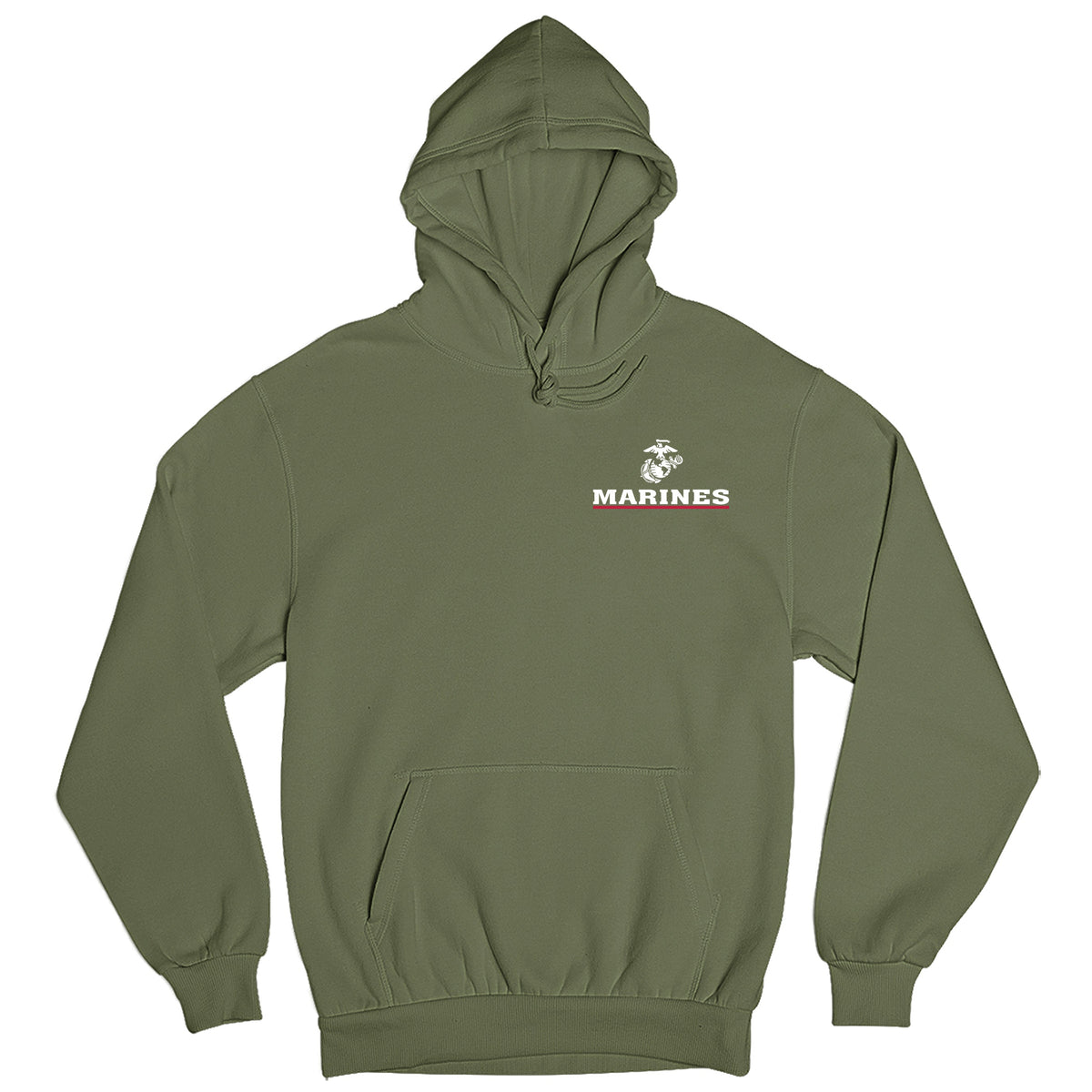 OD Green USMC My Other Birthday Is November 10th hoodie with Marines Red Line EGA chest seal