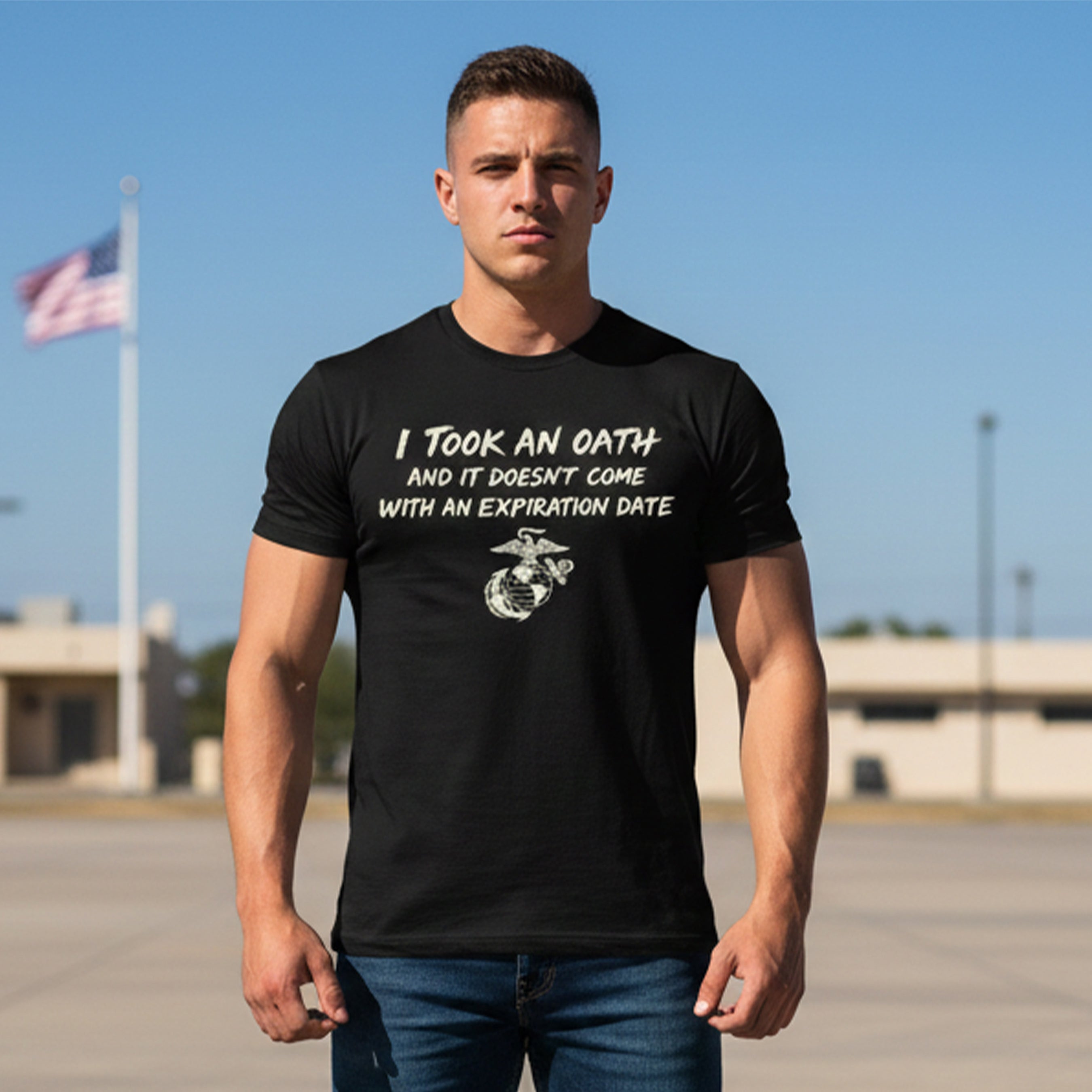 Marine Corps I took an oath and it doesn’t come with an expiration date T-shirt.