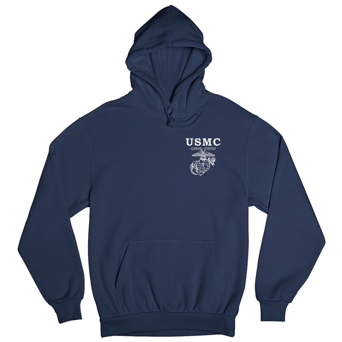 Navy USMC Hoodie with Old School EGA Chest seal.