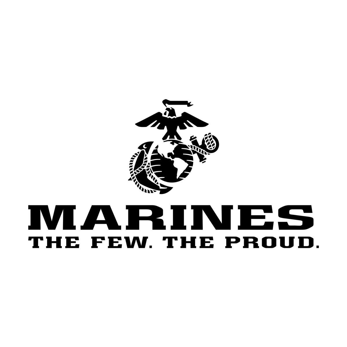 Eagle Globe Anchor and The Few The Proud slogan
