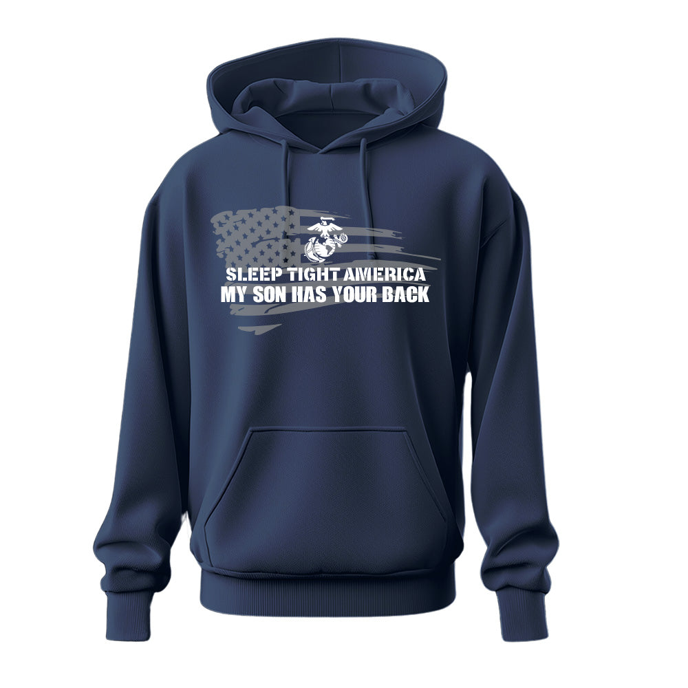 USMC Sleep Tight America, My *Marine* Has Your Back" Hoodie