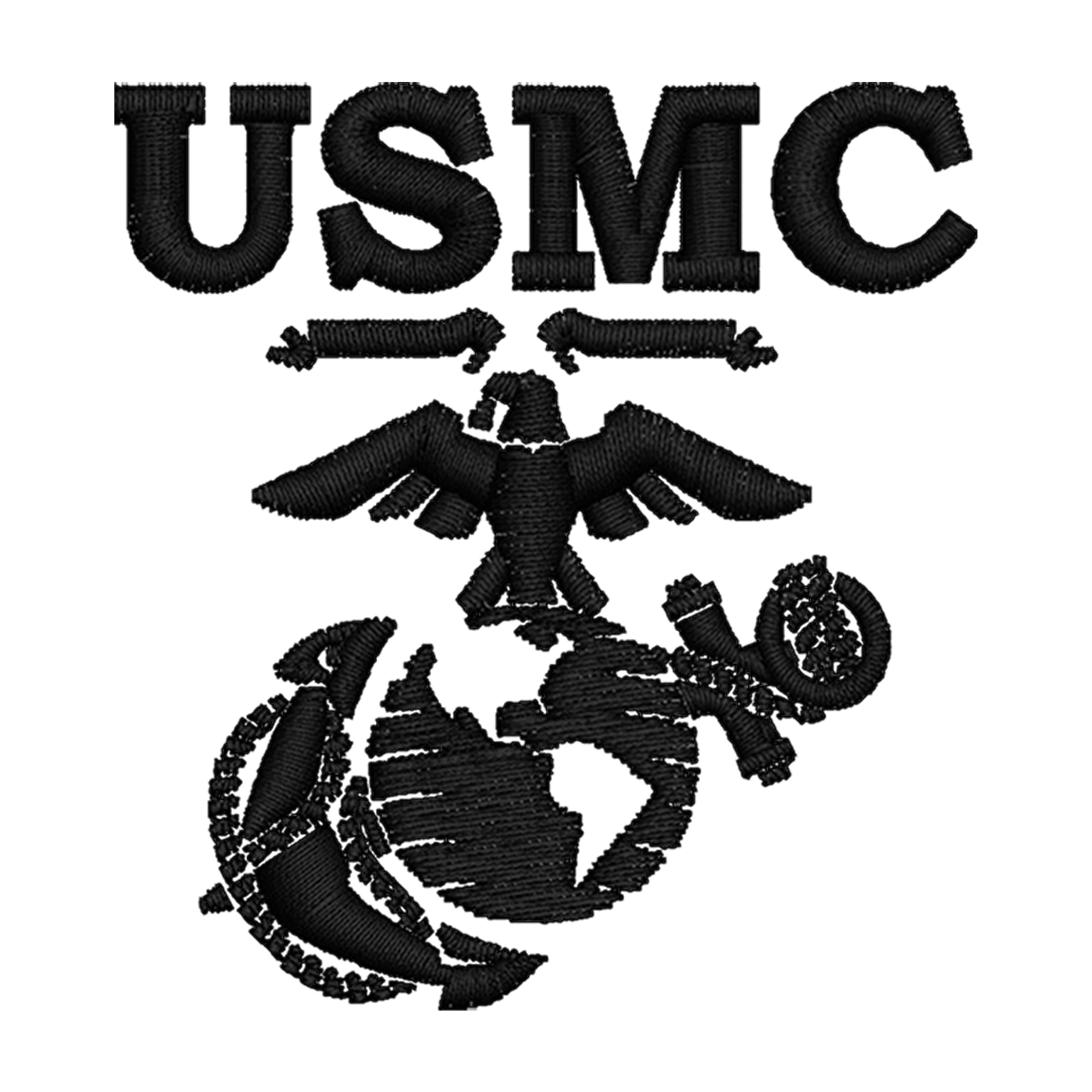 Embroidered Blackout USMC EGA Performance Polo
