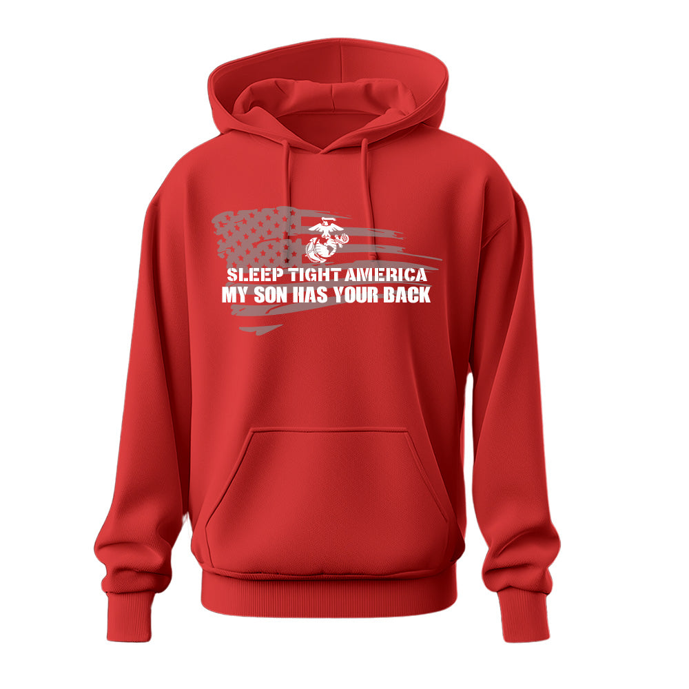 USMC Sleep Tight America, My *Marine* Has Your Back" Hoodie