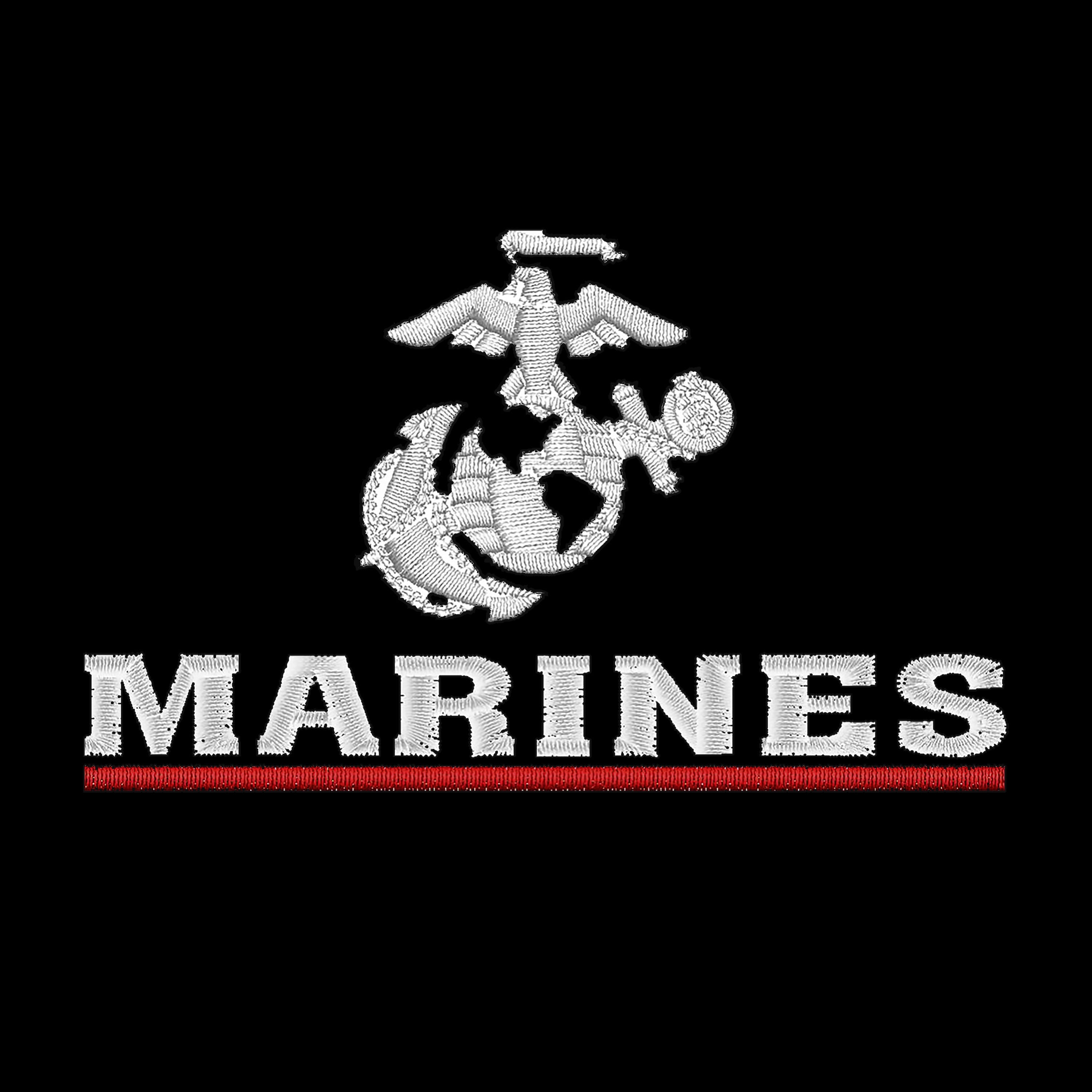 Embroidered Marines Red Line EGA Performance Polo
