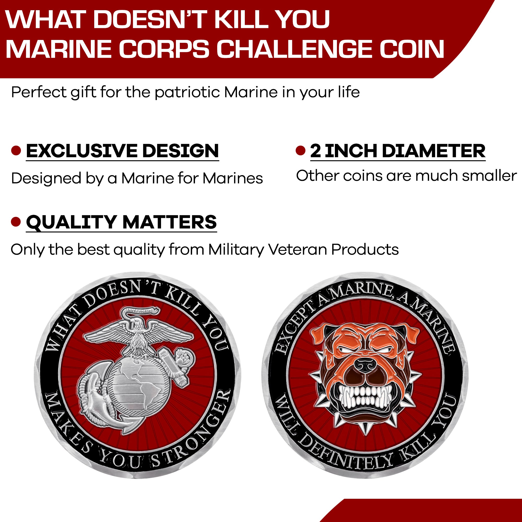 USMC What Doesn't Kill You Challenge Coin