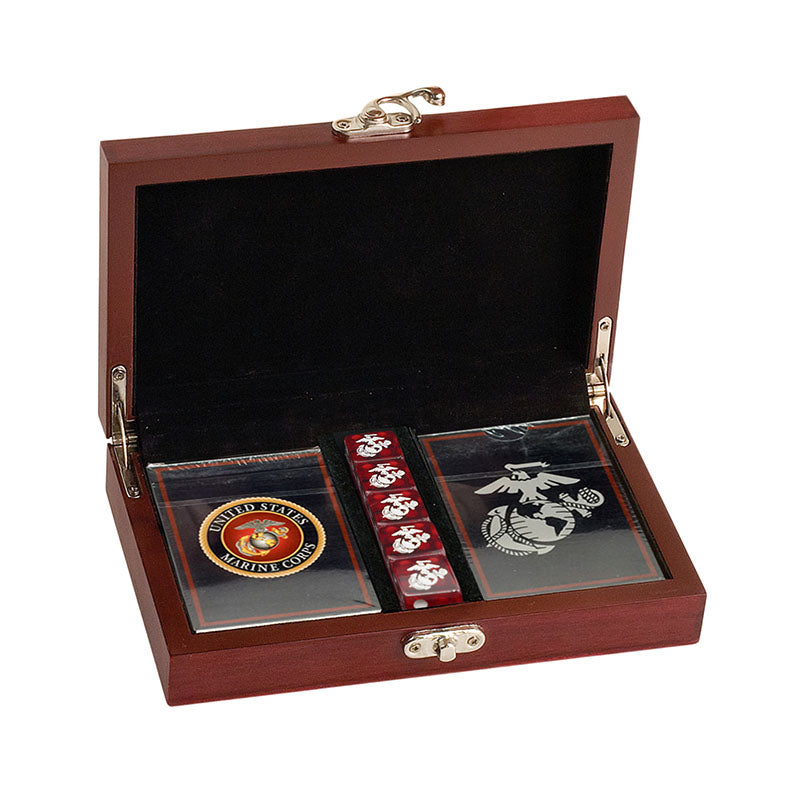 USMC Playing Cards with Marine Corps Dice