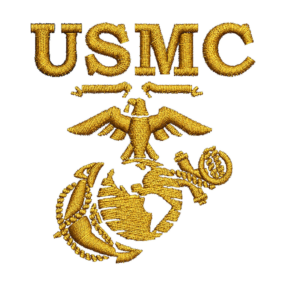 Embroidered Gold USMC Old School EGA Performance Polo