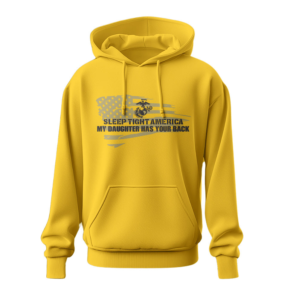 USMC Sleep Tight America, My *Marine* Has Your Back" Hoodie