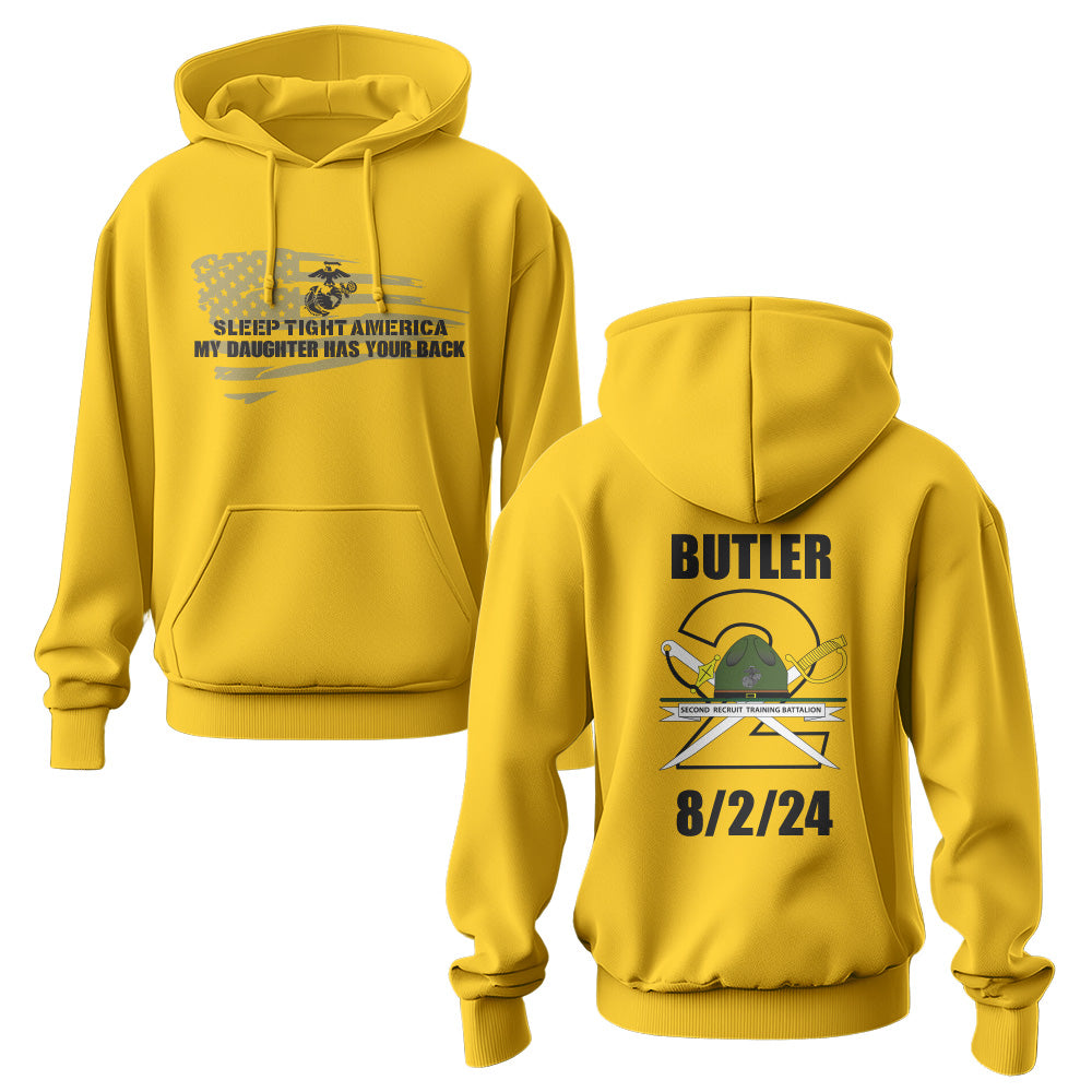 USMC Sleep Tight America, My *Marine* Has Your Back" Hoodie