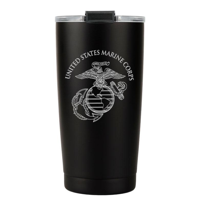 20 oz USMC tumbler, USMC tumbler, leak proof lid