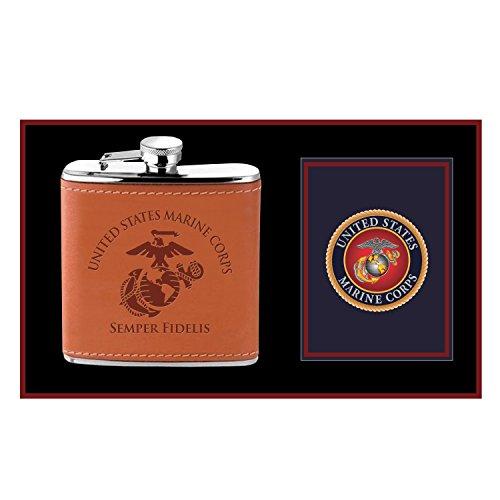 USMC Flask and Card Set