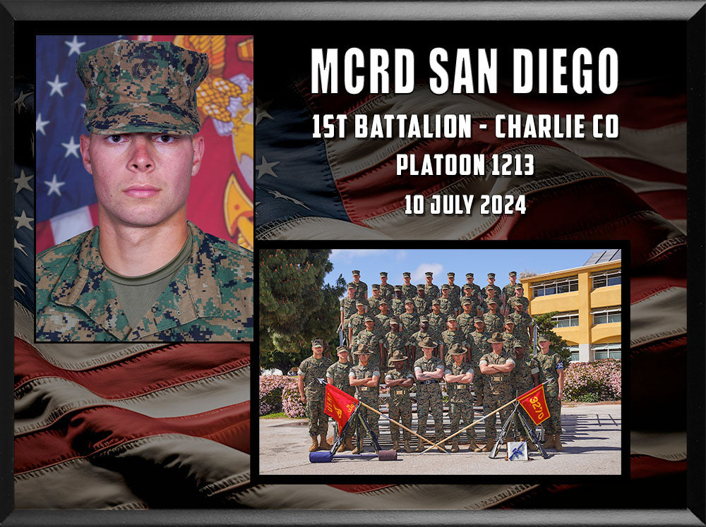 9" x 12" Portrait and Platoon Photo Plaque