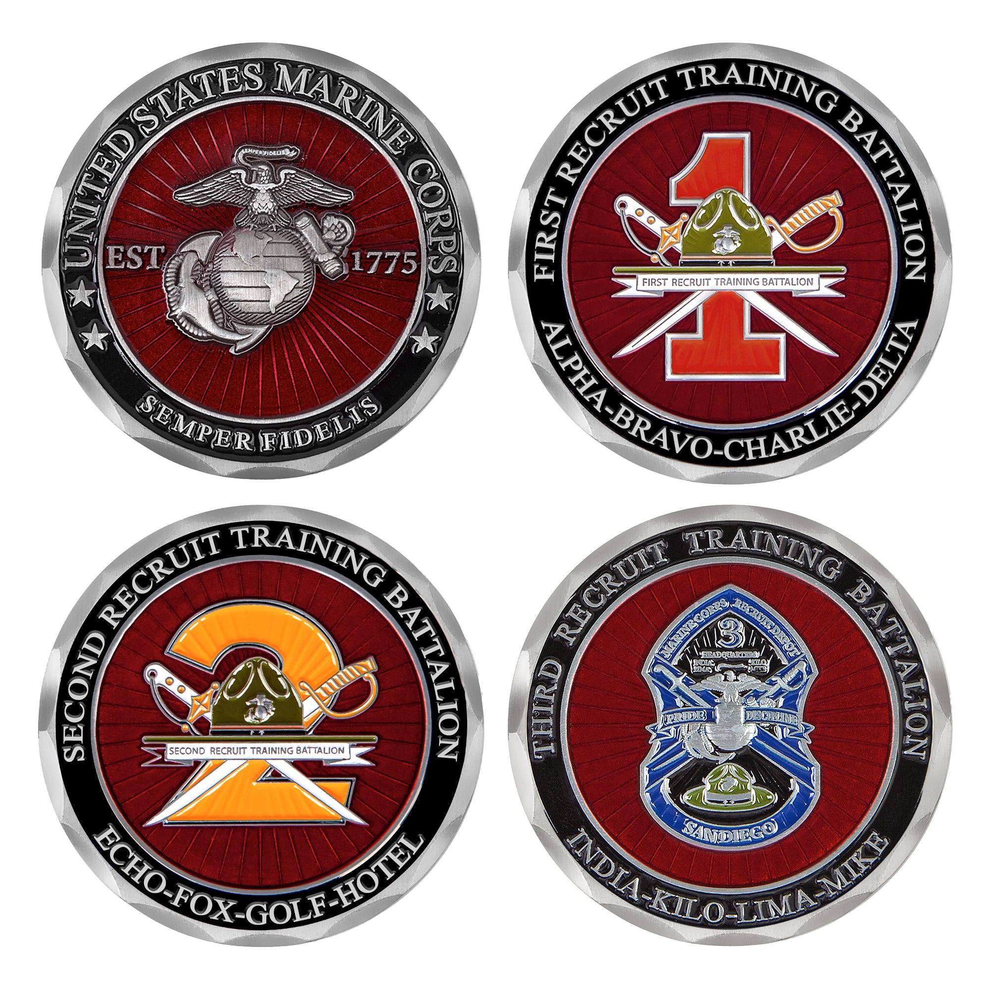 MCRD San Diego USMC Battalion Challenge Coins