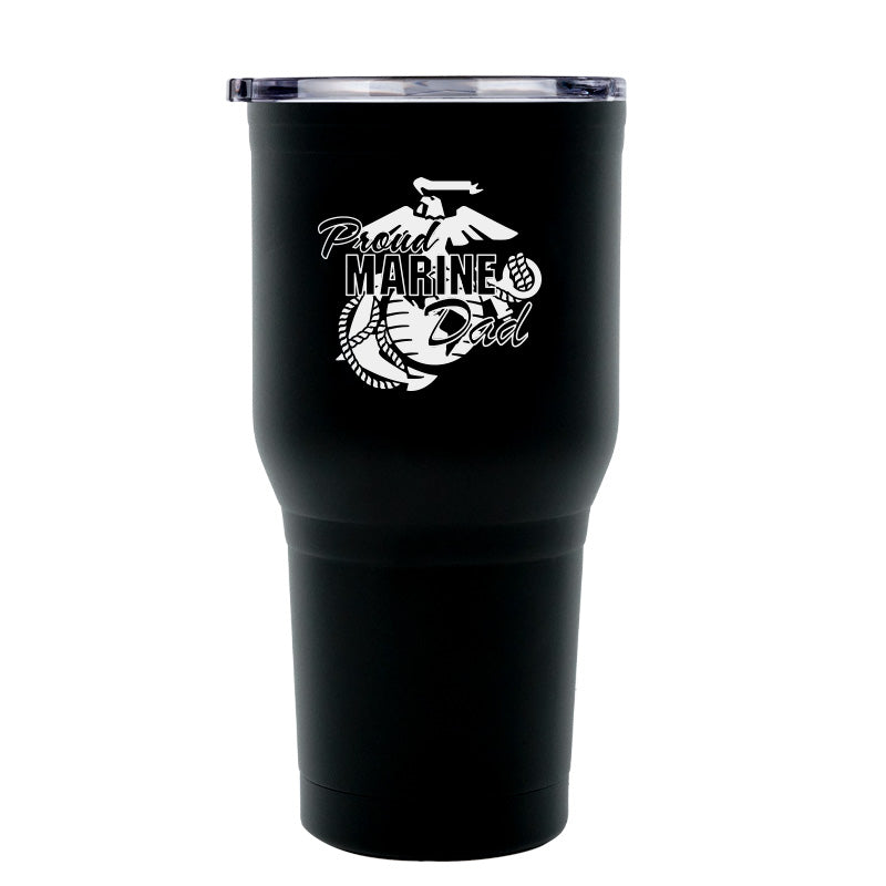 30oz Proud Marine Mom/Dad Insulated Stainless Steel Tumbler