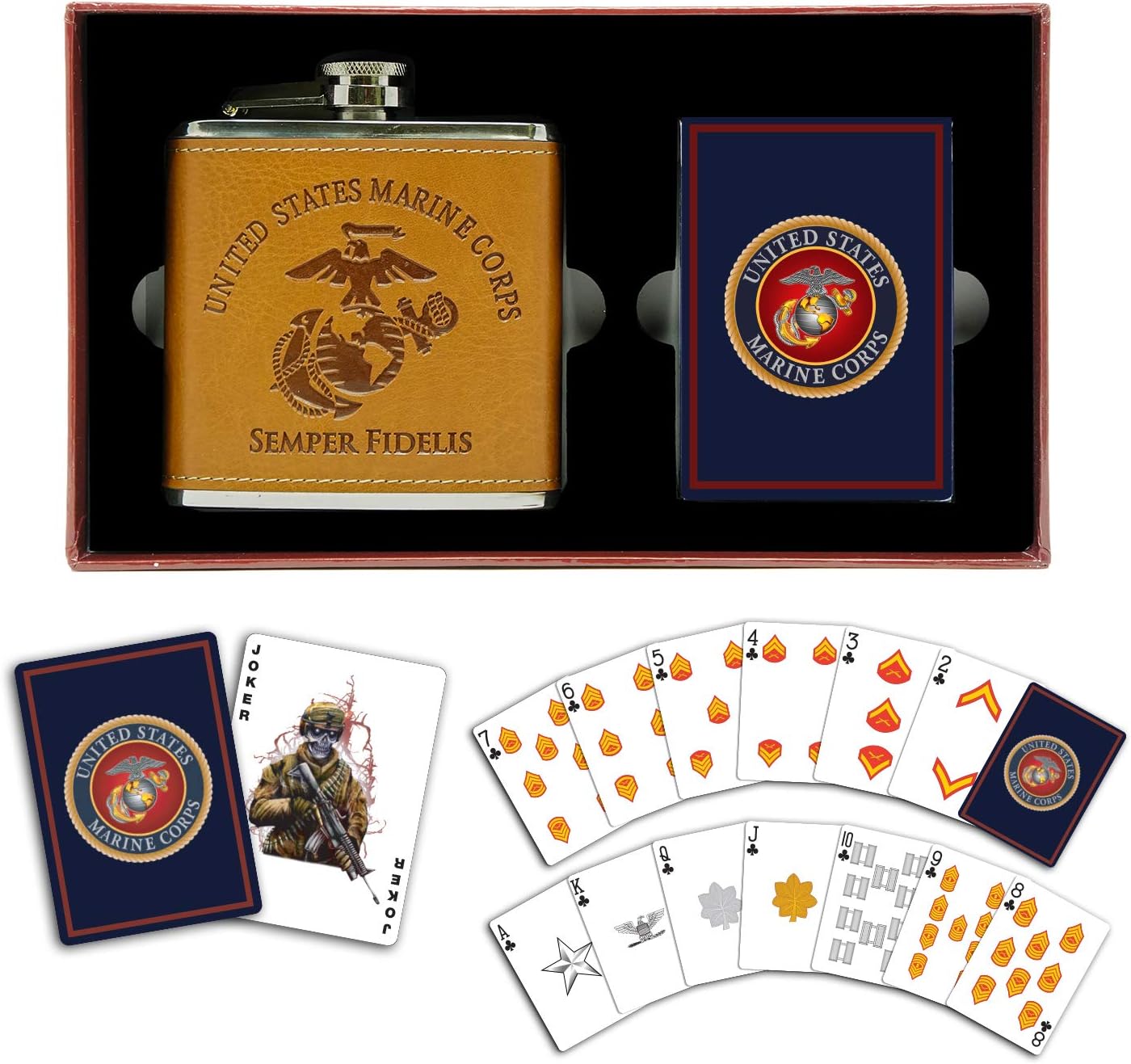 USMC Flask Gift Set