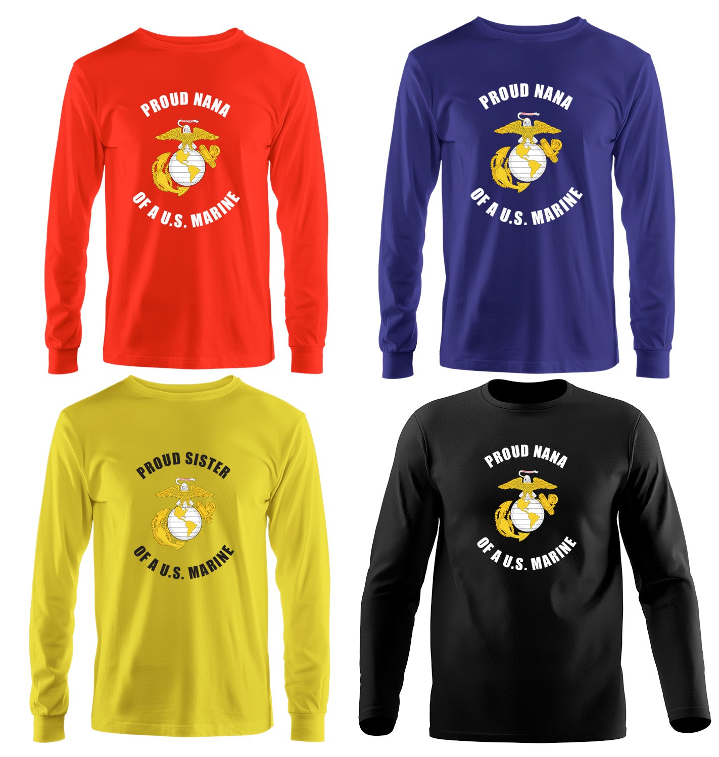 Proud Family Custom Long Sleeve Marine Family Day T-shirt