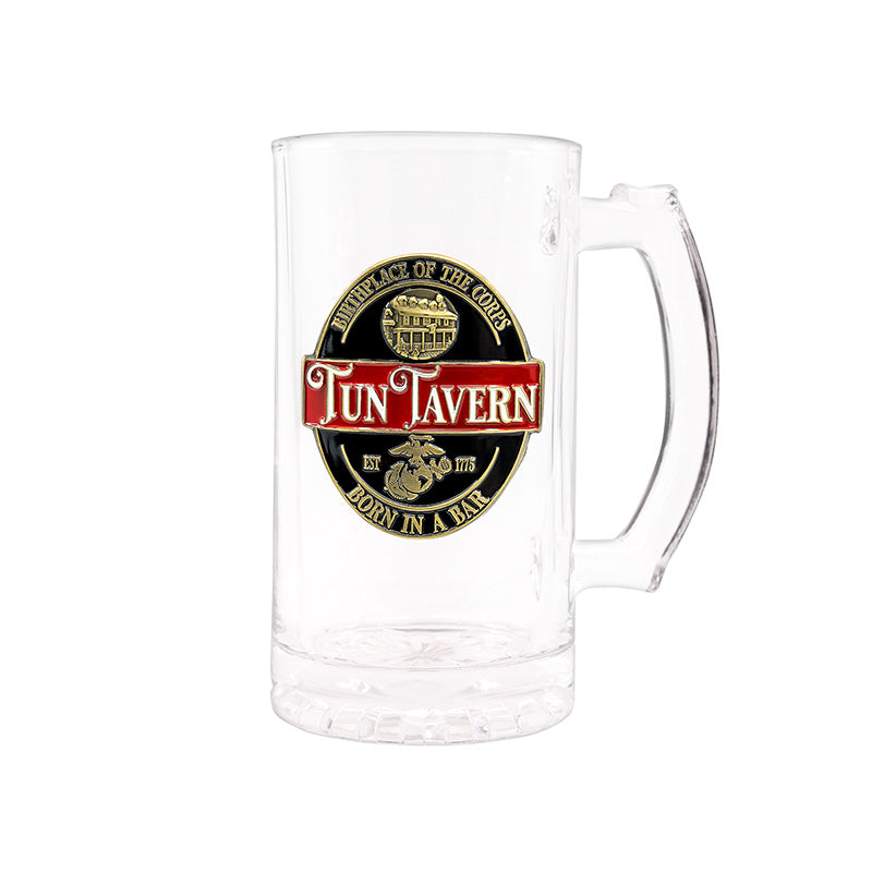 USMC Tun Tavern Pint Drink Glass-Large Size Marine Corps Beer Mug