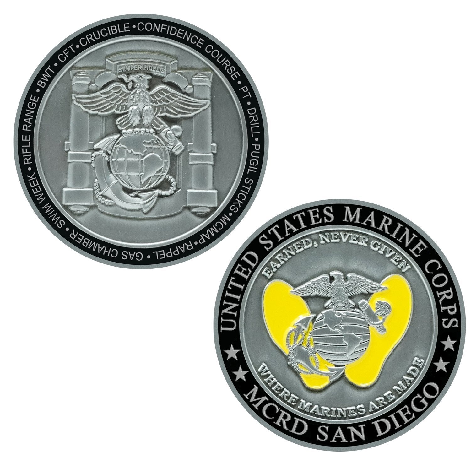 Marine Corps Recruit Depot San Diego Challenge Coin