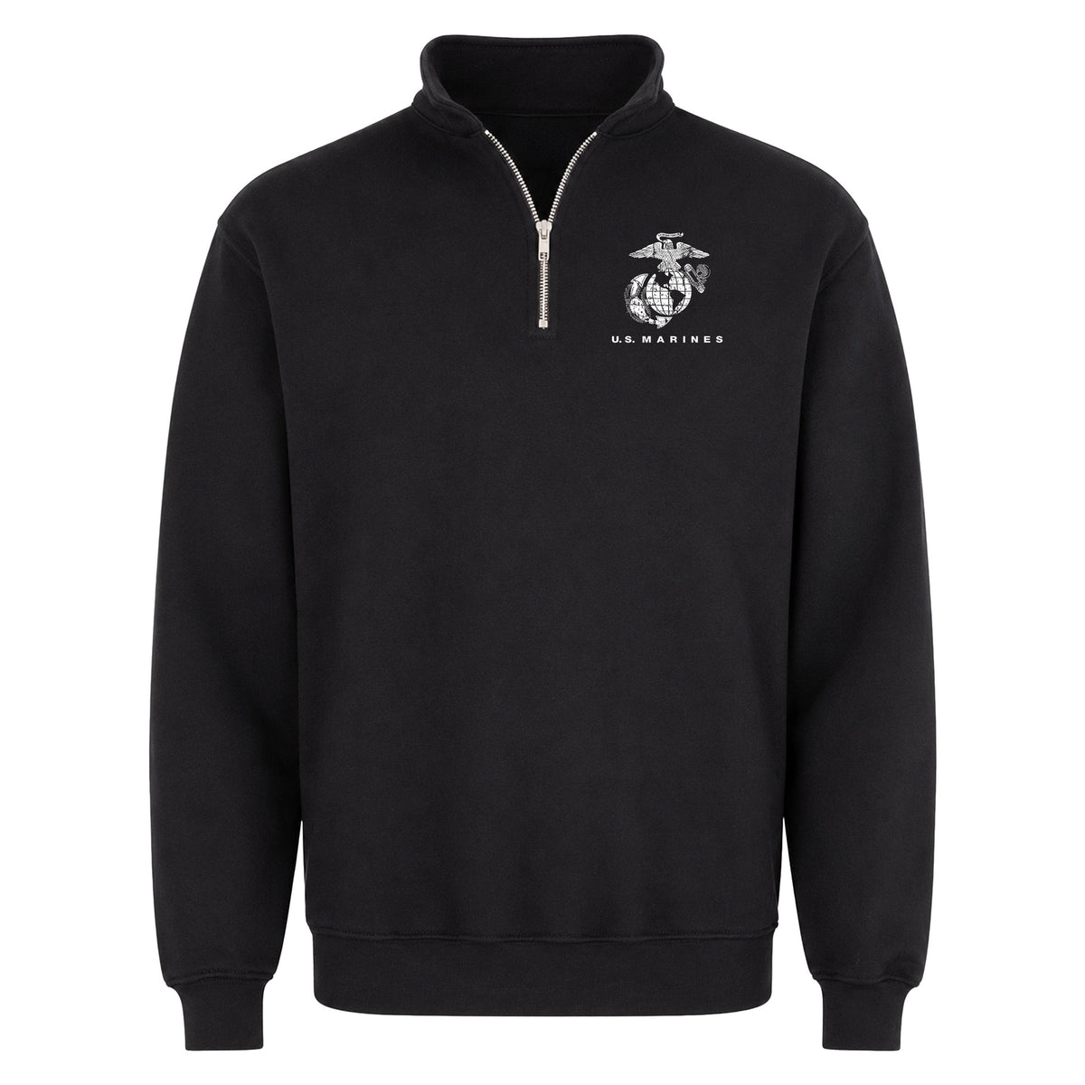 Black U.S. Marines Global Guardian EGA midweight quarter-zip pullover