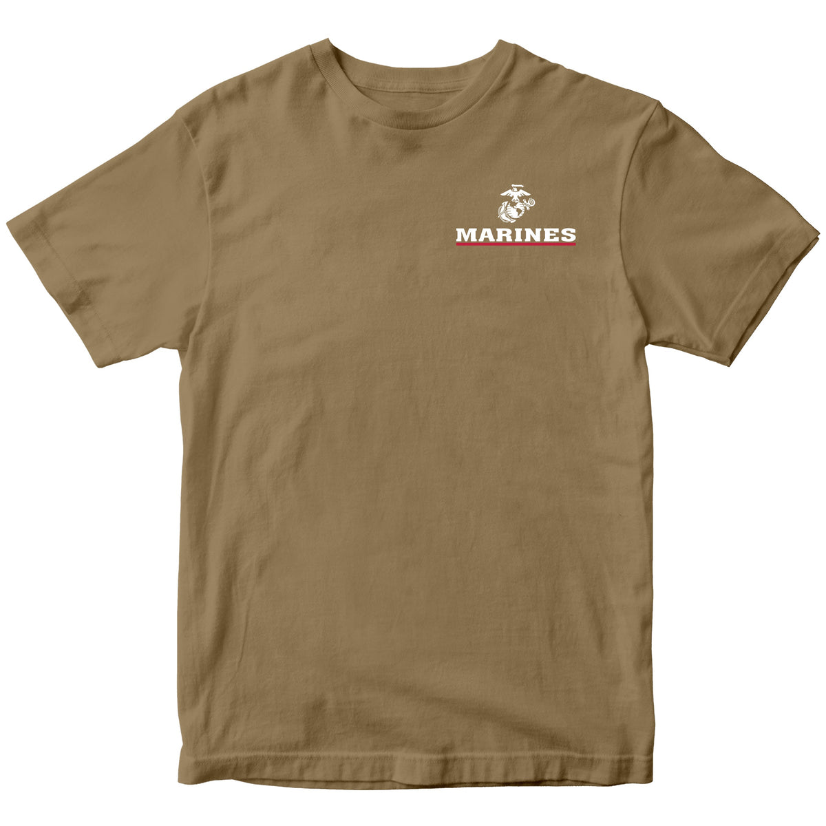 Brown USMC My Other Birthday Is November 10th T-shirt with Marines Red Line EGA chest seal 