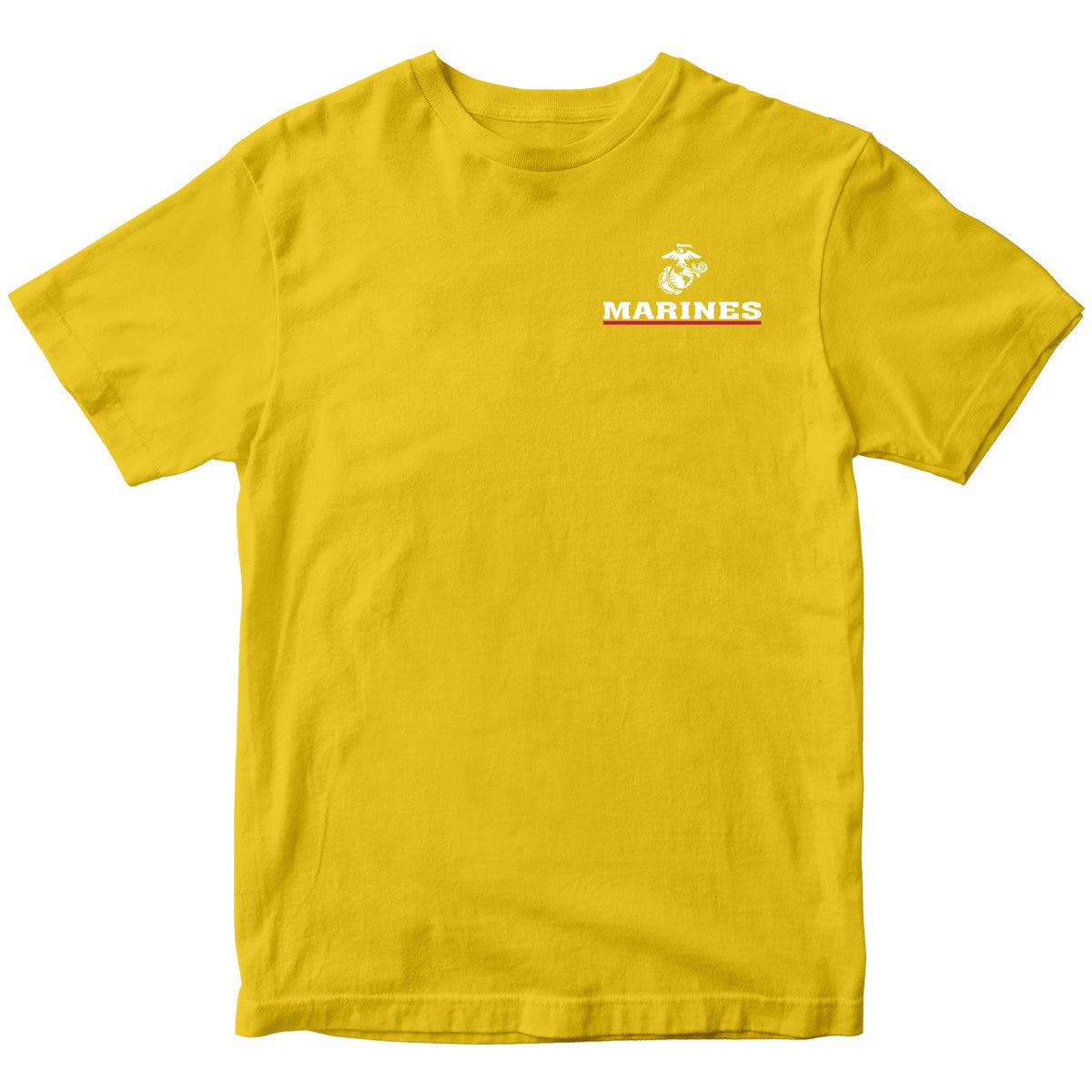 Gold USMC My Other Birthday Is November 10th T-shirt with Marines Red Line EGA chest seal