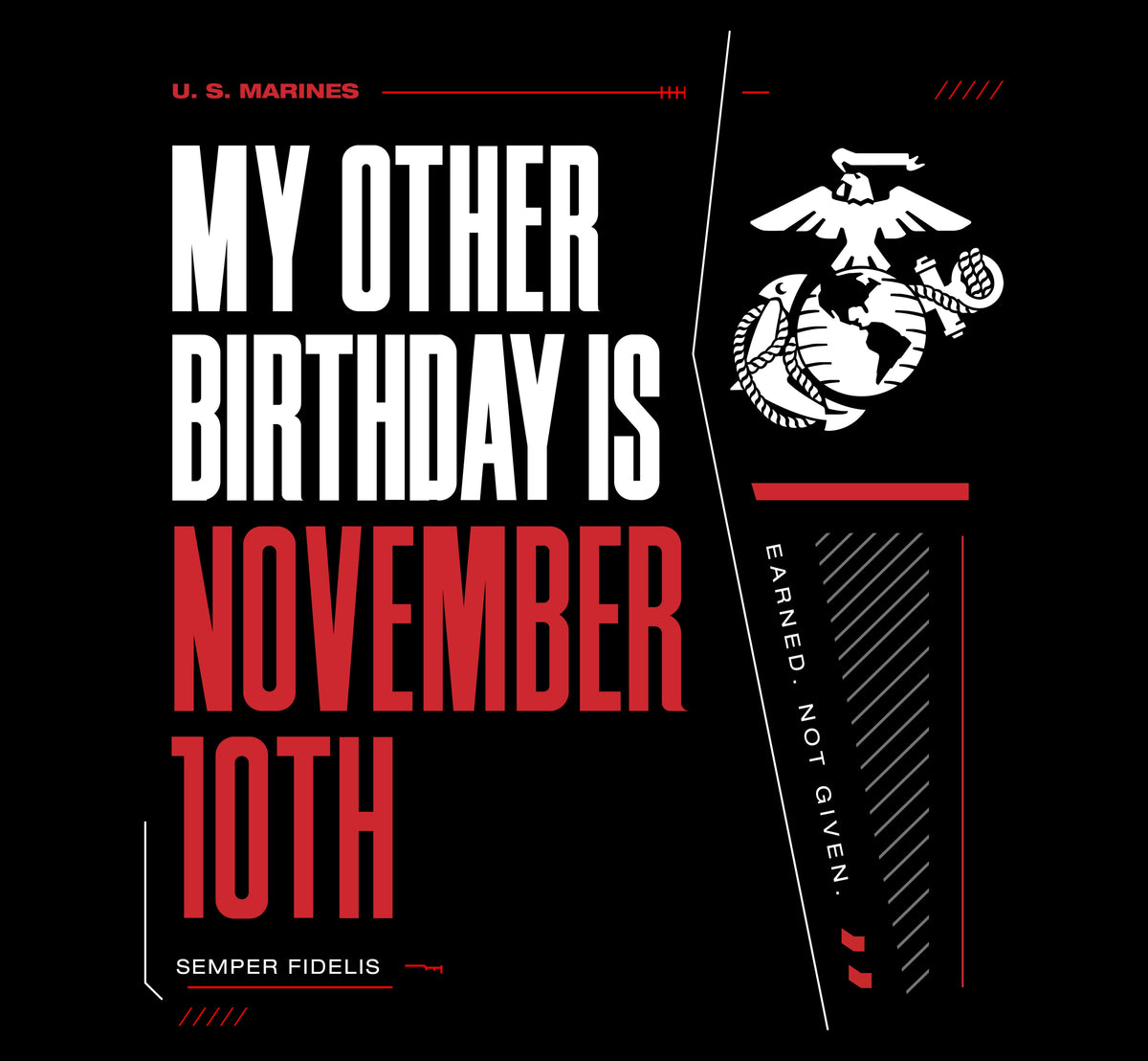 Marine Corps Birthday back graphic