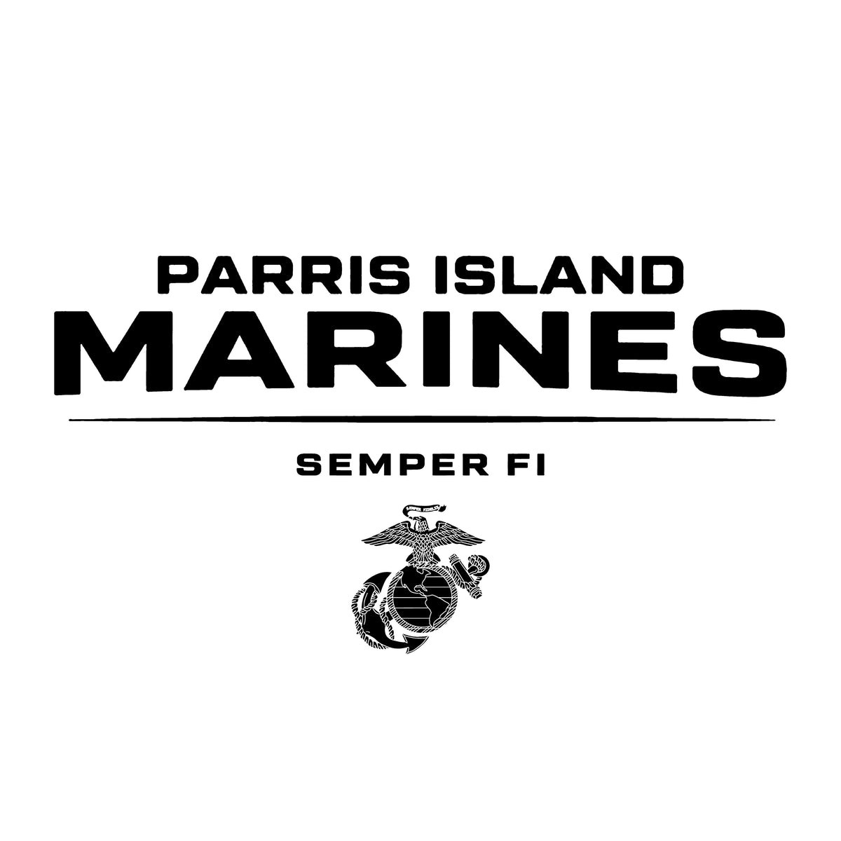 Parris Island Marines with Eagle Globe and Anchor Marine Corps design