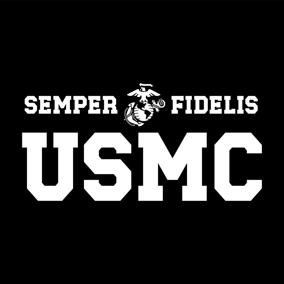 Semper Fidelis and Eagle Globe Anchor chest seal