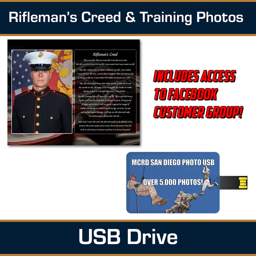 BUNDLE Training Photos with Rifleman's Creed Print-QUICK SHIP SPECIAL!