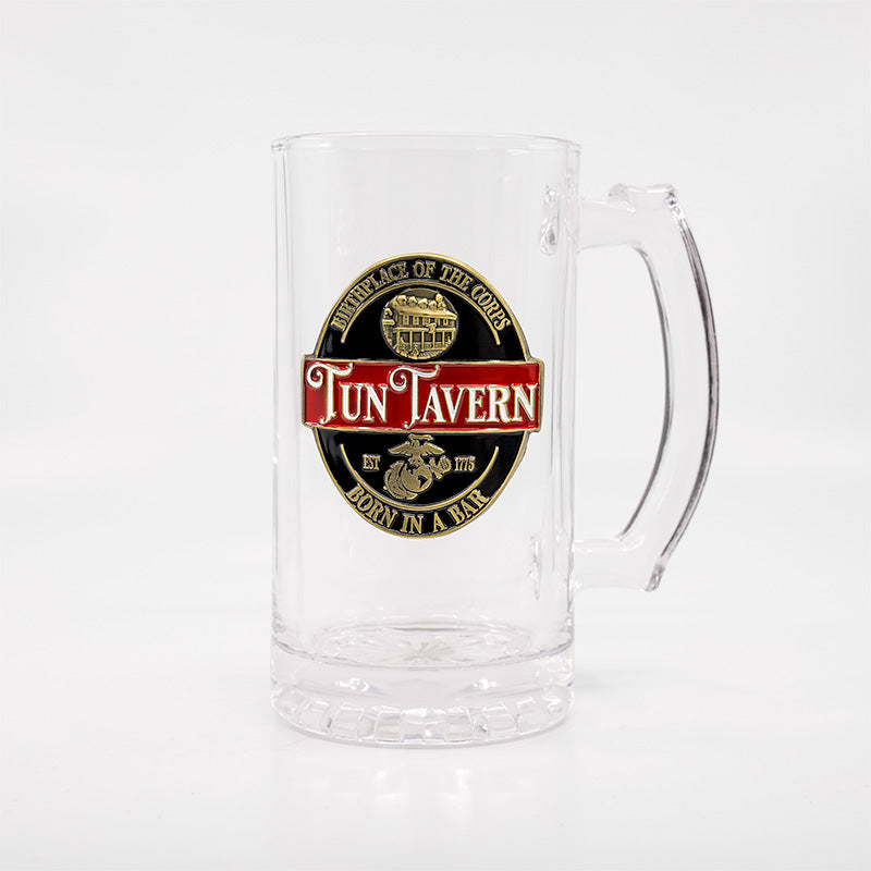 USMC Tun Tavern Pint Drink Glass-Large Size Marine Corps Beer Mug