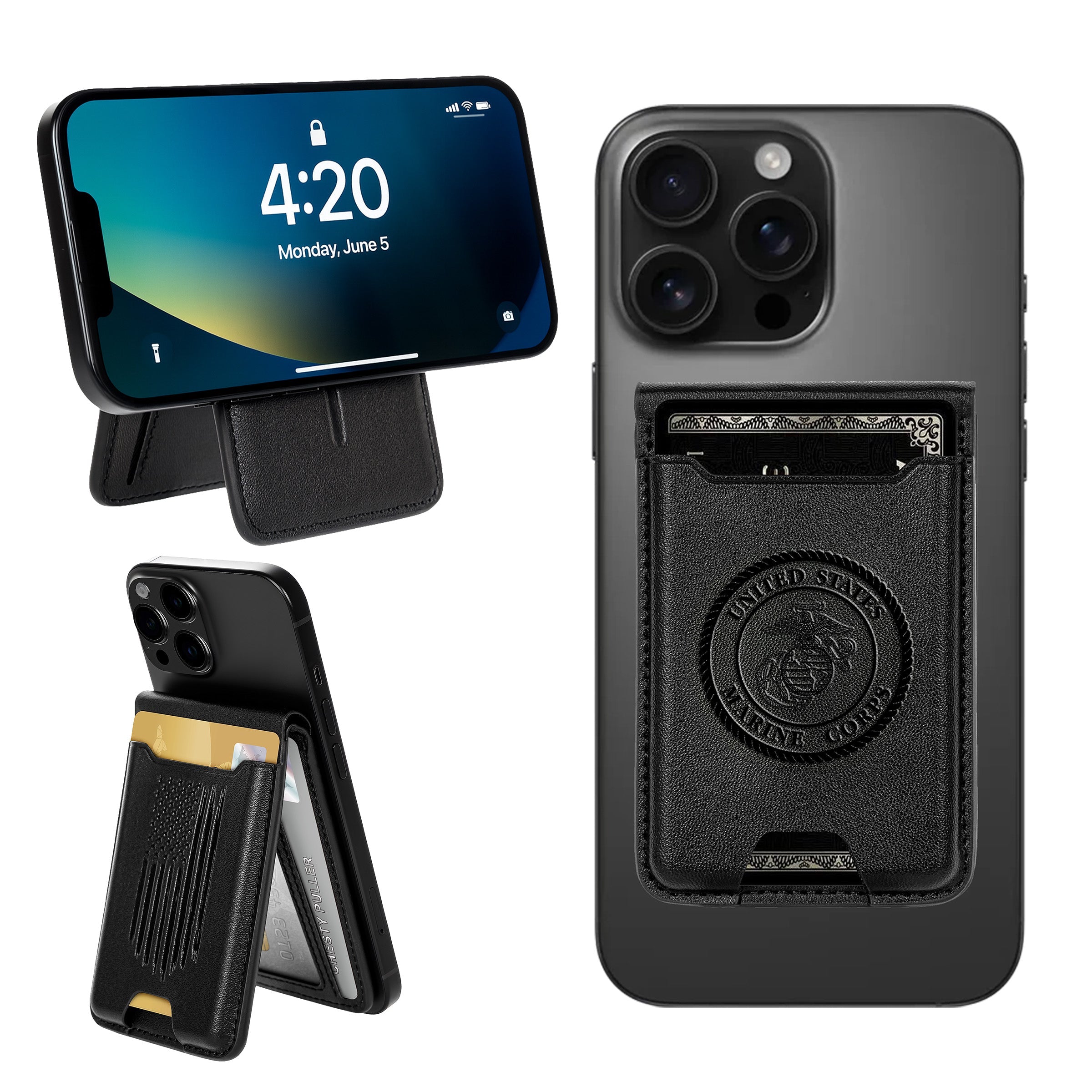 USMC MagSafe Kickstand iPhone Wallet