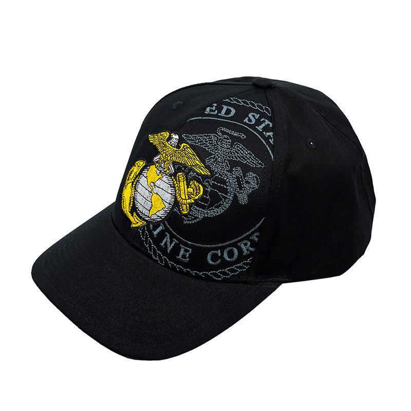 US Marine Corps Hat - Embroidered Logo Marine Corps Hat for Men or Women – Adjustable USMC Hat – Vet Owned Business