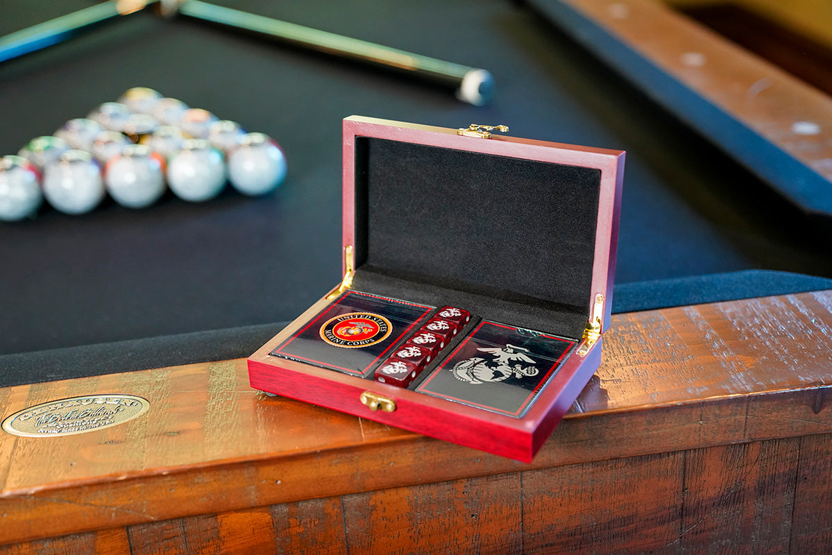 USMC Playing Cards with Marine Corps Dice