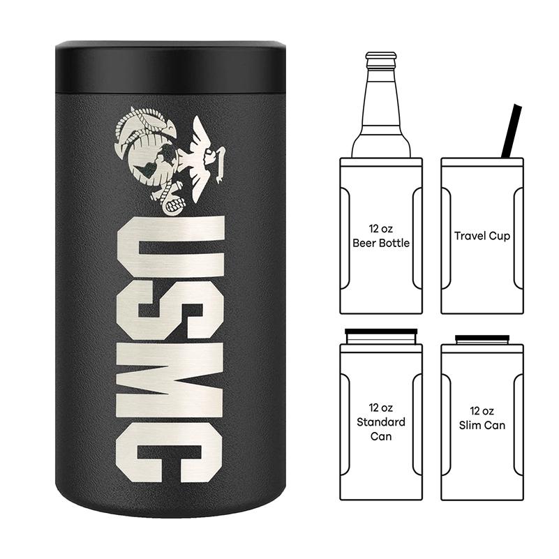 4 in 1 USMC Can Cooler Universal Koozie