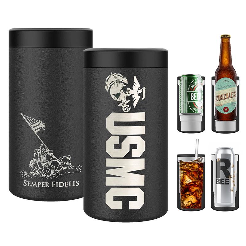 4 in 1 USMC Can Cooler Universal Koozie